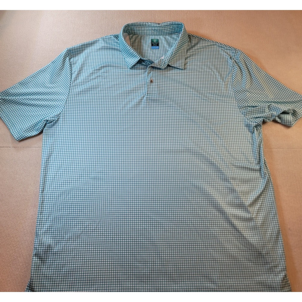 Pro Tour CoolPlay Golf Shirt Mens Polo Size Teal Checkered 3X Breathable